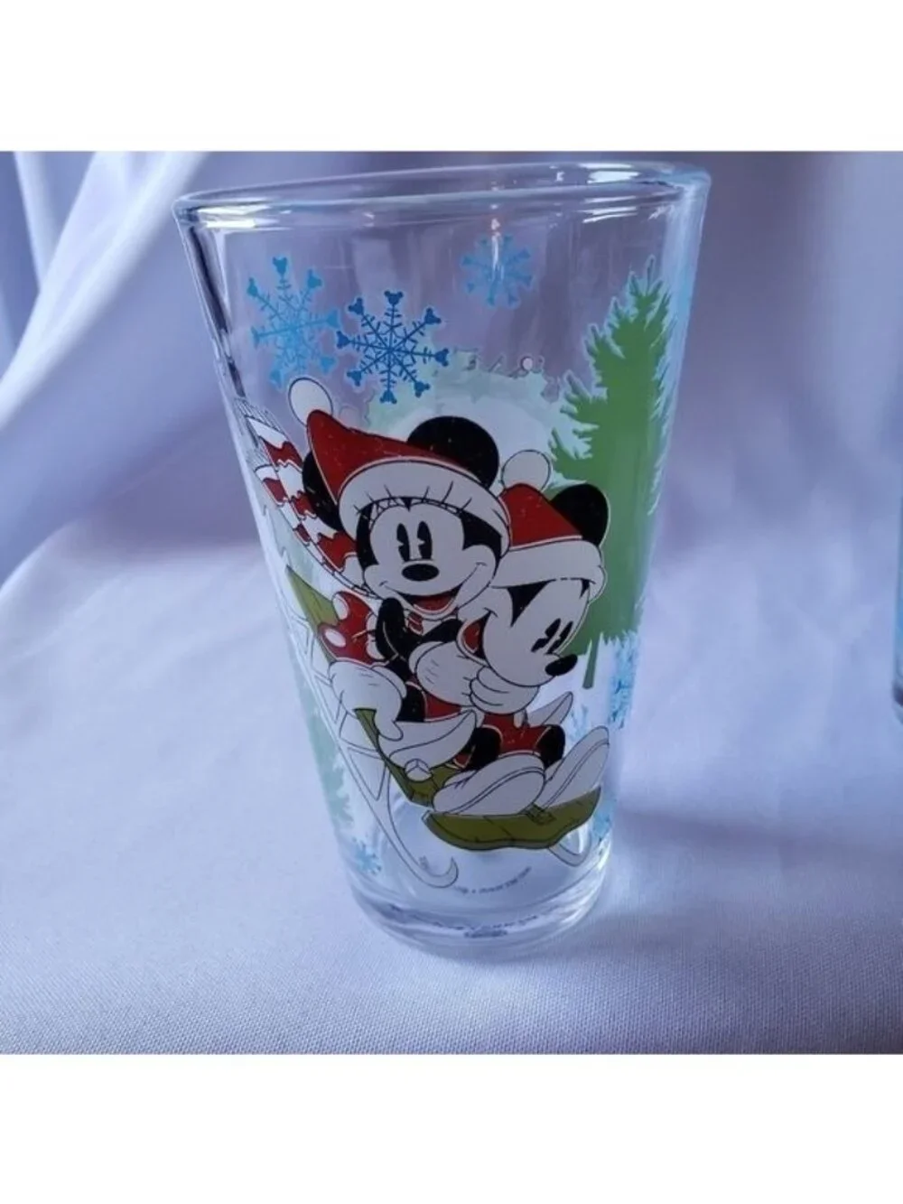 Zak!DISNEY MICKEY & MINNIE MOUSE PINT GLASSWARE Set of 2 16OZ